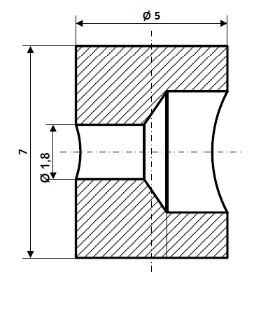Lötnippel 3,5 x 5 mm Messing