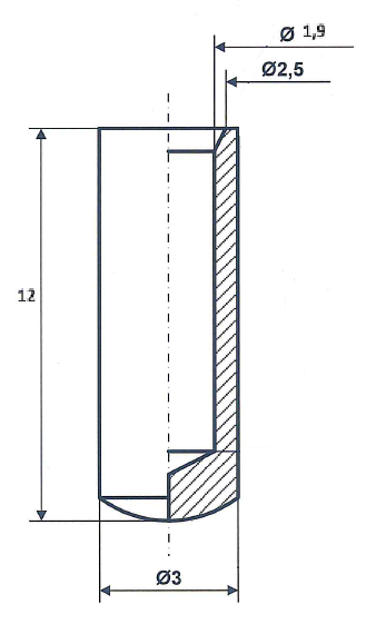 End sleeve 10 nickel-plated brass