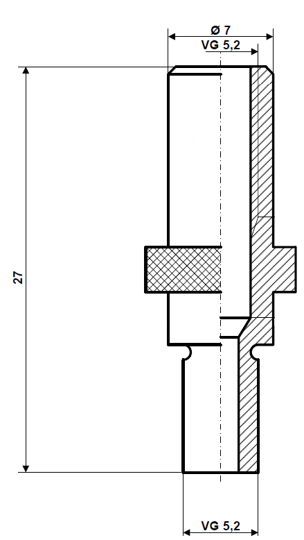 Adapter VG 5,2 Messing