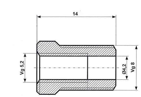 Adaptador VG 8 Messing