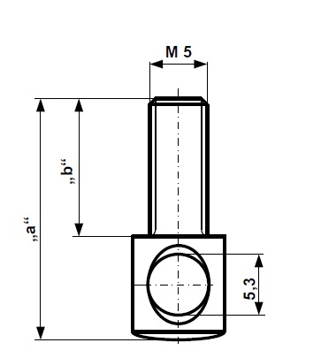 Støberbolte M 5 x 15 sæt forniklet messing