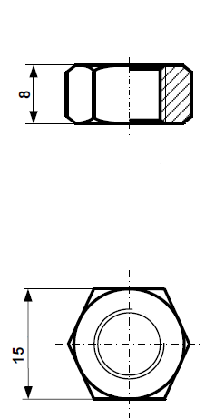 Axle nuts FG 7.9 VR galvanized steel