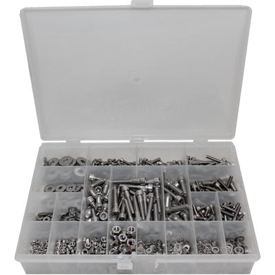900 Teile Zylinderkopfschrauben mit Innensechskant Sortiment + Zubehör Stahl verzinkt