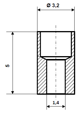 Lötnippel 2,7 x 5 mm Ensillado