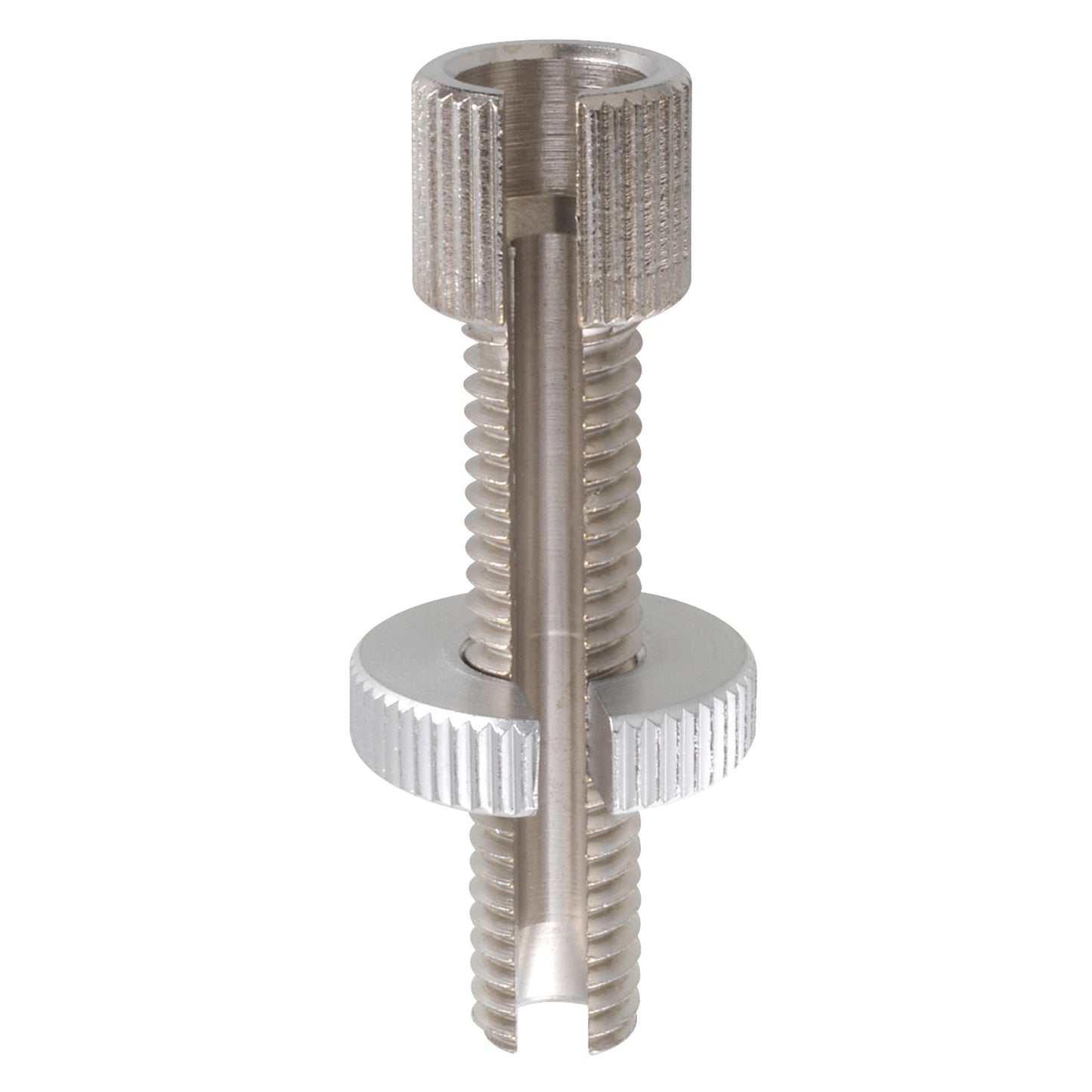 Adjusting screws, slotted M 8 x 45 set, nickel-plated brass