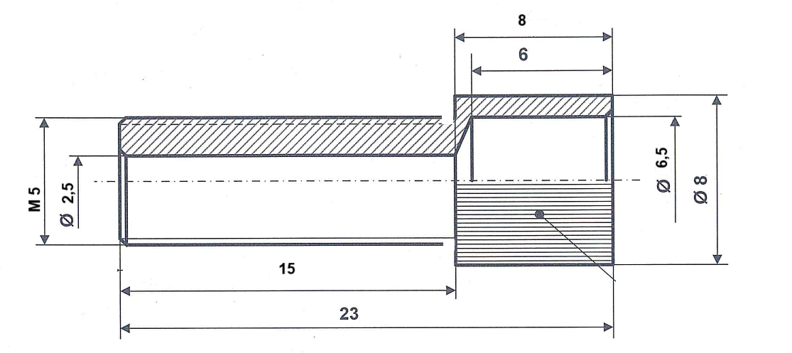 Ställskruvar M 5 x 23 set, nickelpläterad mässing