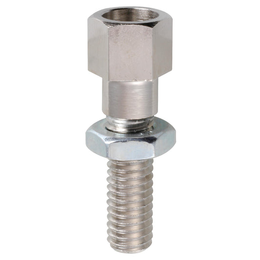 Adjusting screws, mounted with nut M 6 x 30 nickel-plated brass