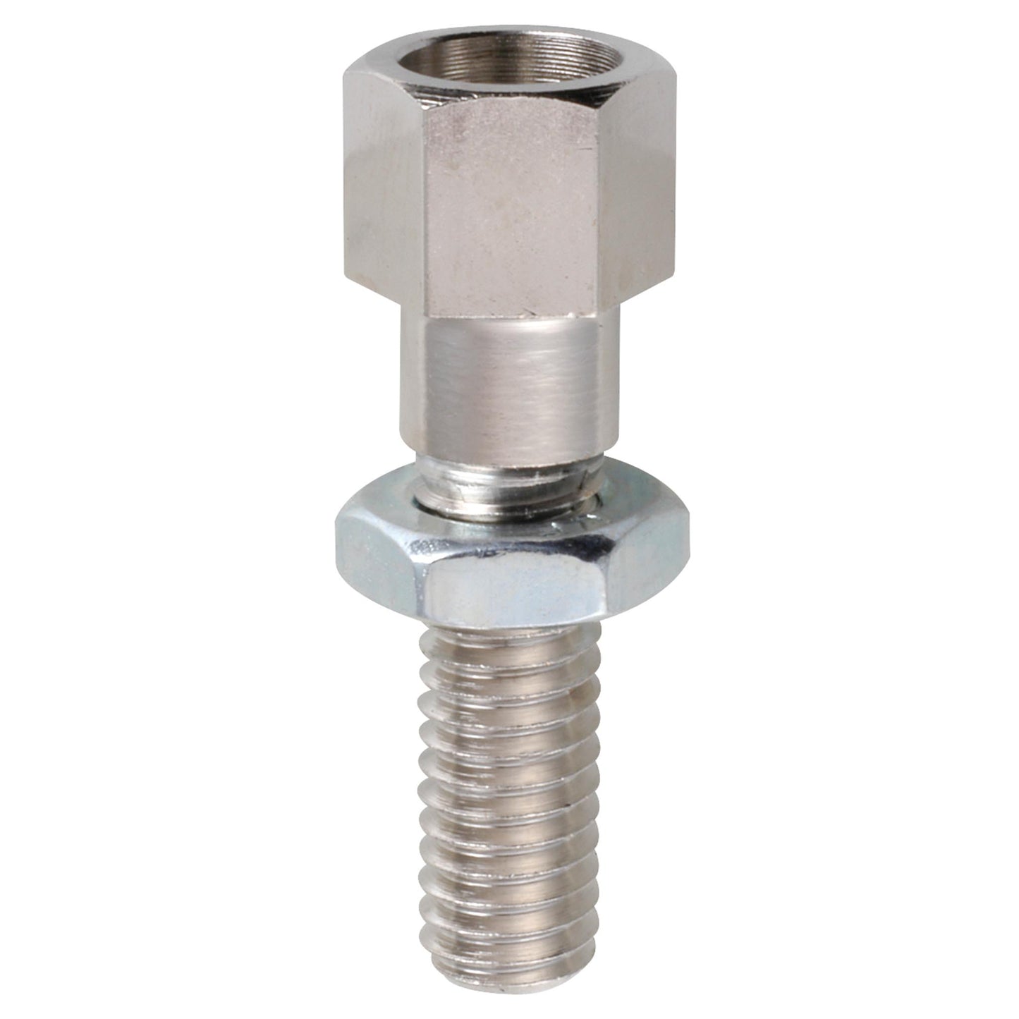 Adjusting screws, mounted with nut M 7 x 40 nickel-plated brass