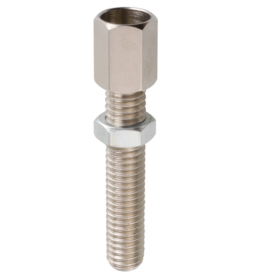 Adjusting screws, mounted with nut M 5 x 34 nickel-plated brass