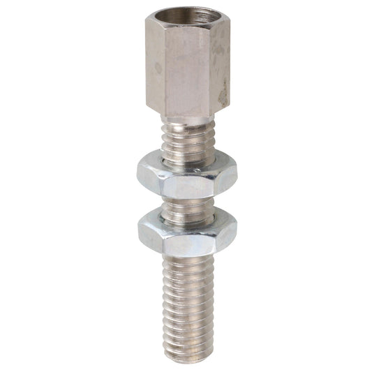 Adjusting screws, mounted with 2 x nuts M 6 x 40 nickel-plated brass