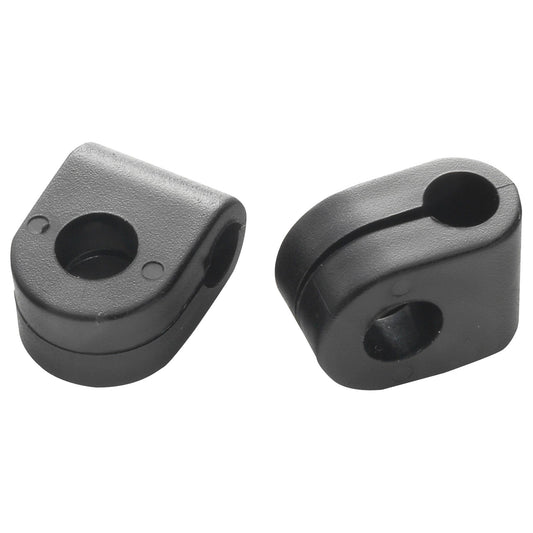 Black plastic rod clamps