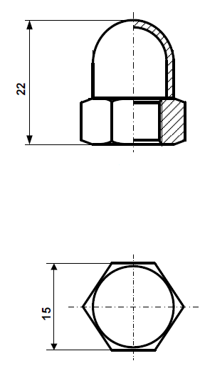 Kapselmuttrar M 10 x 1, galvaniserat stål