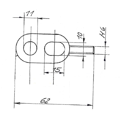 Stelo tendicatena in acciaio zincato