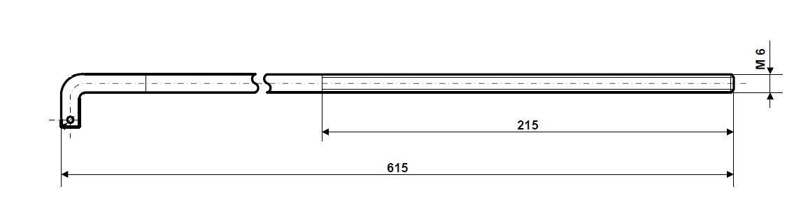 Varilla de freno para ciclomotor M 6 de acero galvanizado