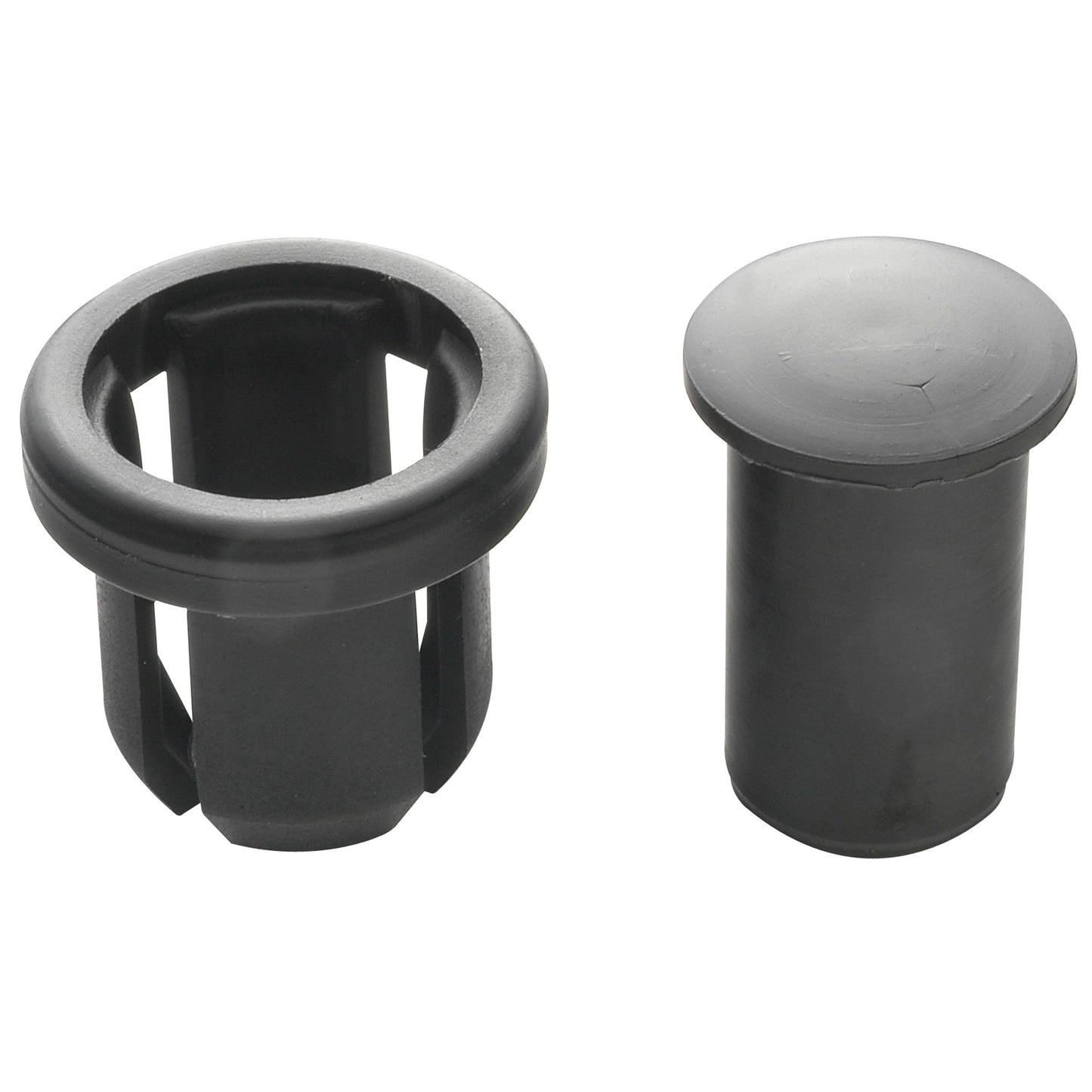 Black plastic handlebar plug