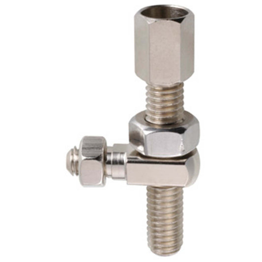Adjusting screws M 6 x 40 set, nickel-plated brass