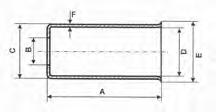 End sleeve 13 mm galvanized steel